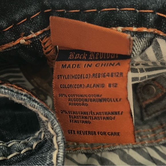 Rock Revival Alanis Boot Cut Woman’s Jeans Size 30 Denim Wash Embroidered - Picture 10 of 16